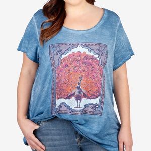 lucky brand peacock graphic tee 🦚